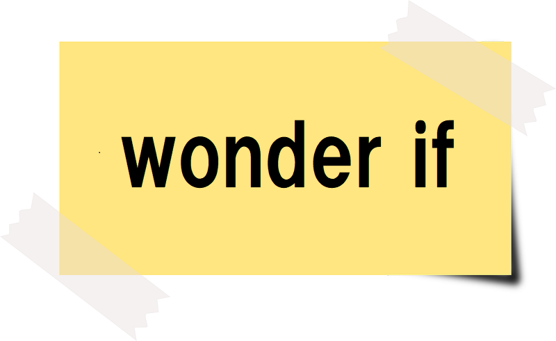 wonder ifと書かれたカード