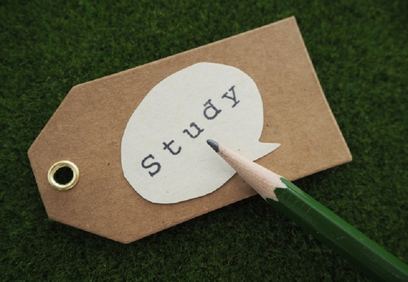 Studyと書かれた札